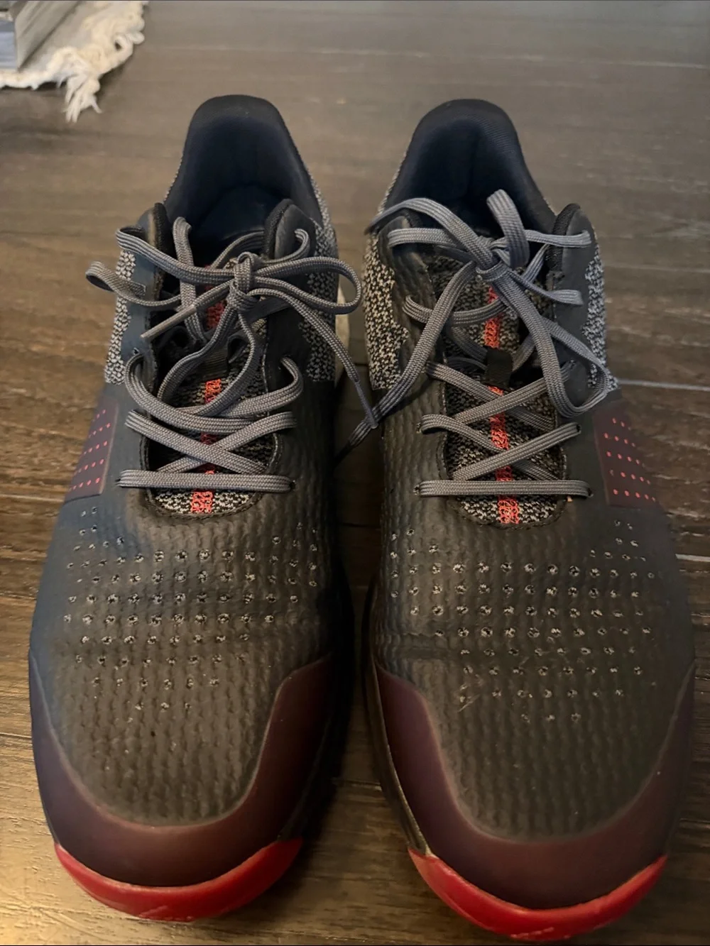 Adidas Boost Endless Energy Performance Athletic Shoes - Black with Red Accent